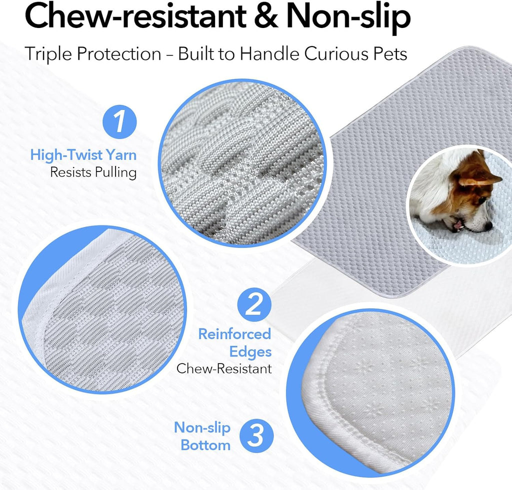 Cooling Mat 38"x26" for Medium Dogs, Waterproof Thin Pad, M