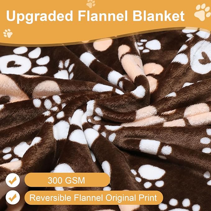 Premium Dog Blankets for Small Dogs & Cat Flannel Blanket Washable, Soft Pet - Image 3