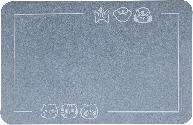 YCT Cat Pet Food Mat, Non-Slip Bottom Absorbent Quick Dry Feeding Mat - Image 2