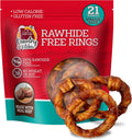 Country Kitchen Rawhide Free, Beef Rings Dog Chews, 21 Count