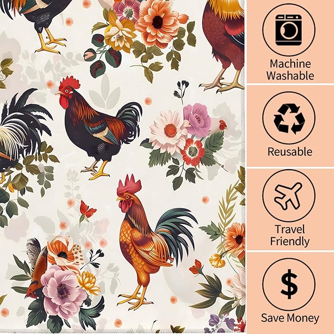 Cute Rooster Hand Towels - Image 3