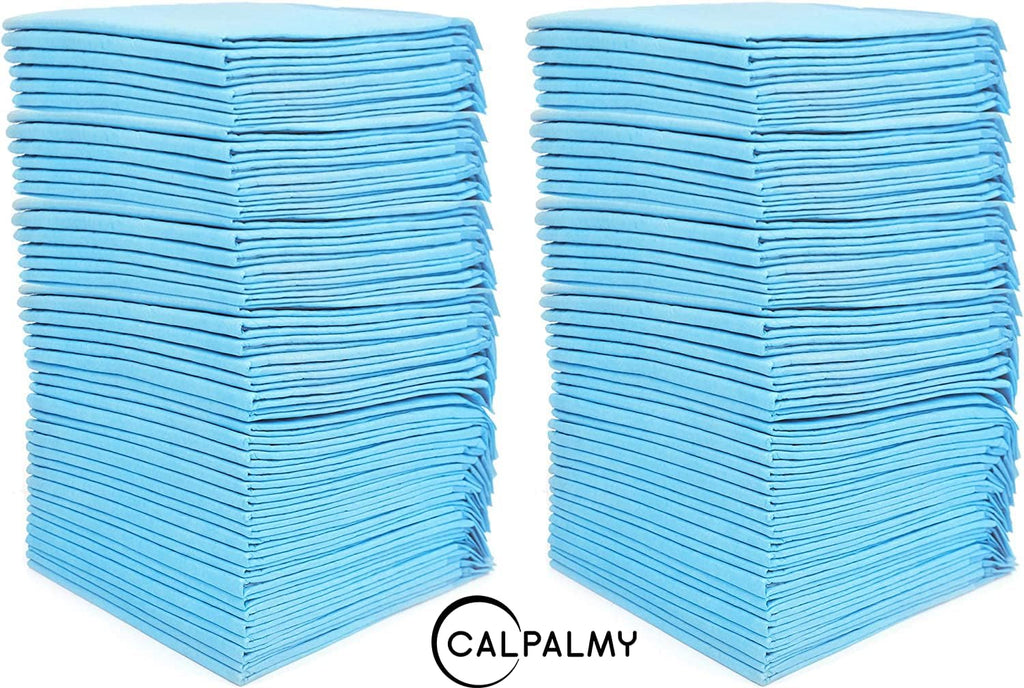 (100 Pads) CalPalmy Ultra Absorbency Pet Toilet Training Pads 18" x 13" Moisture Locking Technology Turns Liquid into Gel - Perfect for Rabbits and Guinea Pigs