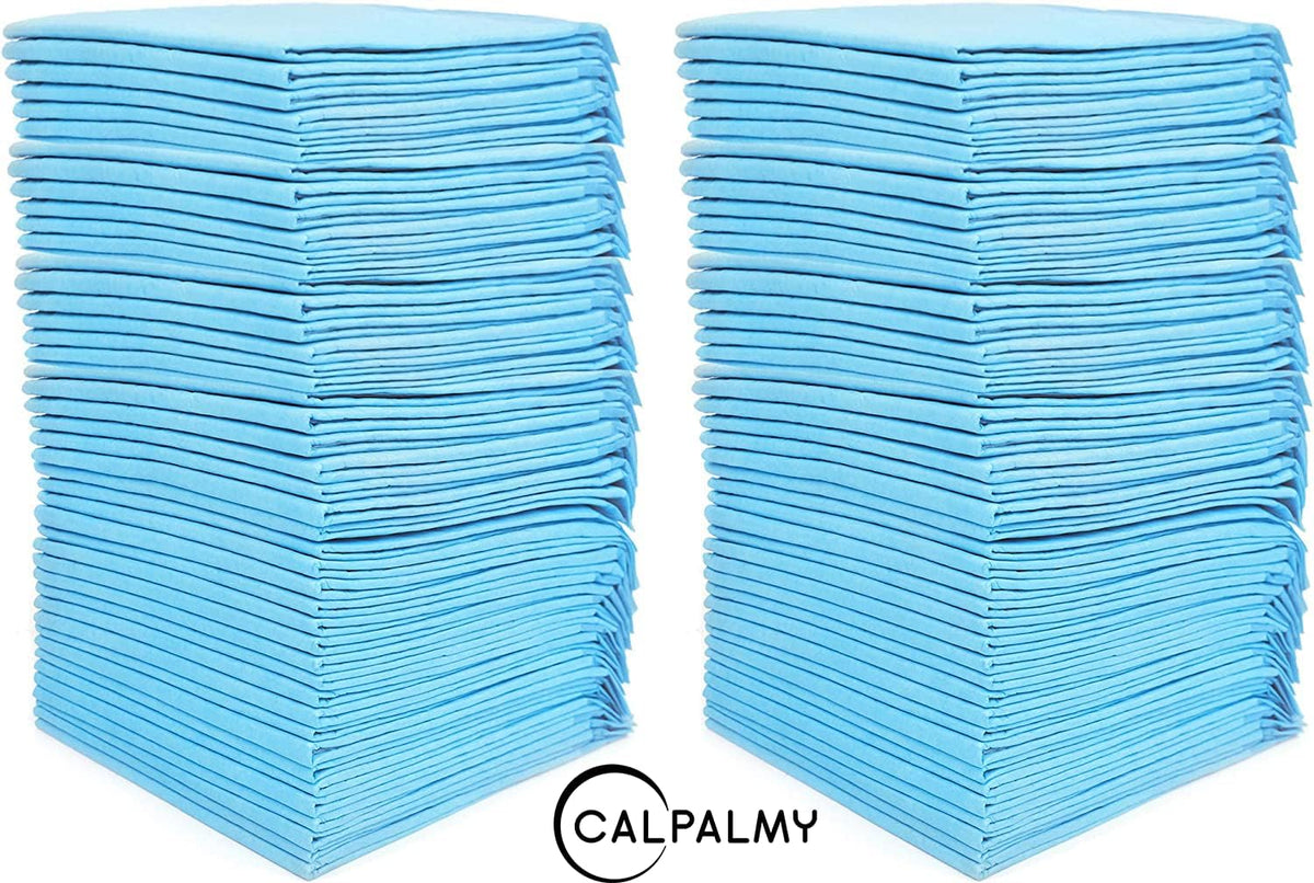 (100 Pads) CalPalmy Ultra Absorbency Pet Toilet Training Pads 18" x 13" Moisture Locking Technology Turns Liquid into Gel - Perfect for Rabbits and Guinea Pigs