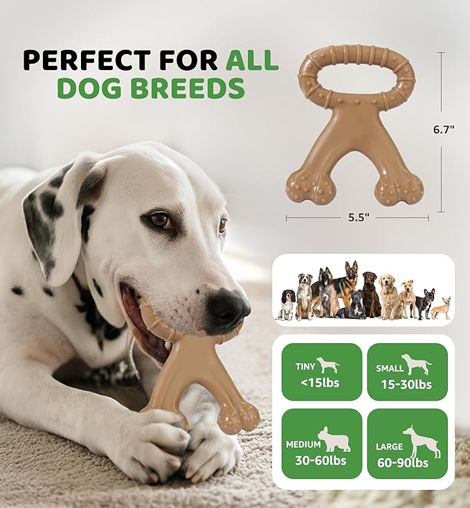 Durable Dog Chew Toy for Aggressive Chewers, Indestructible Nylon Bone - Image 3