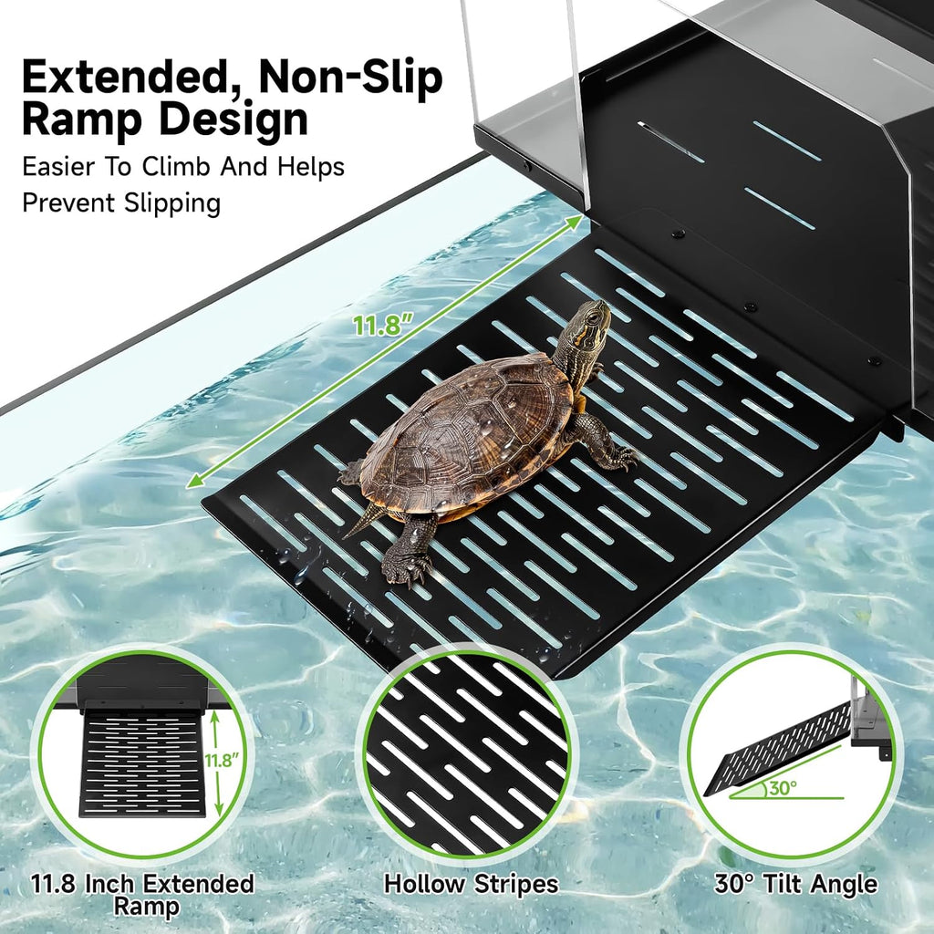 Turtle Basking Platform, Stainless Steel Ramp for 18-20" Aquariums