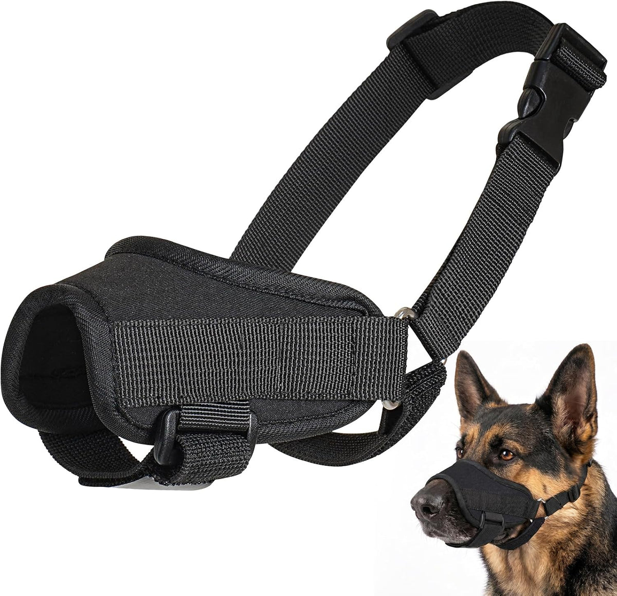 Soft Dog Muzzle for Large Medium Small Dogs, Adjustable Breathable No Bite