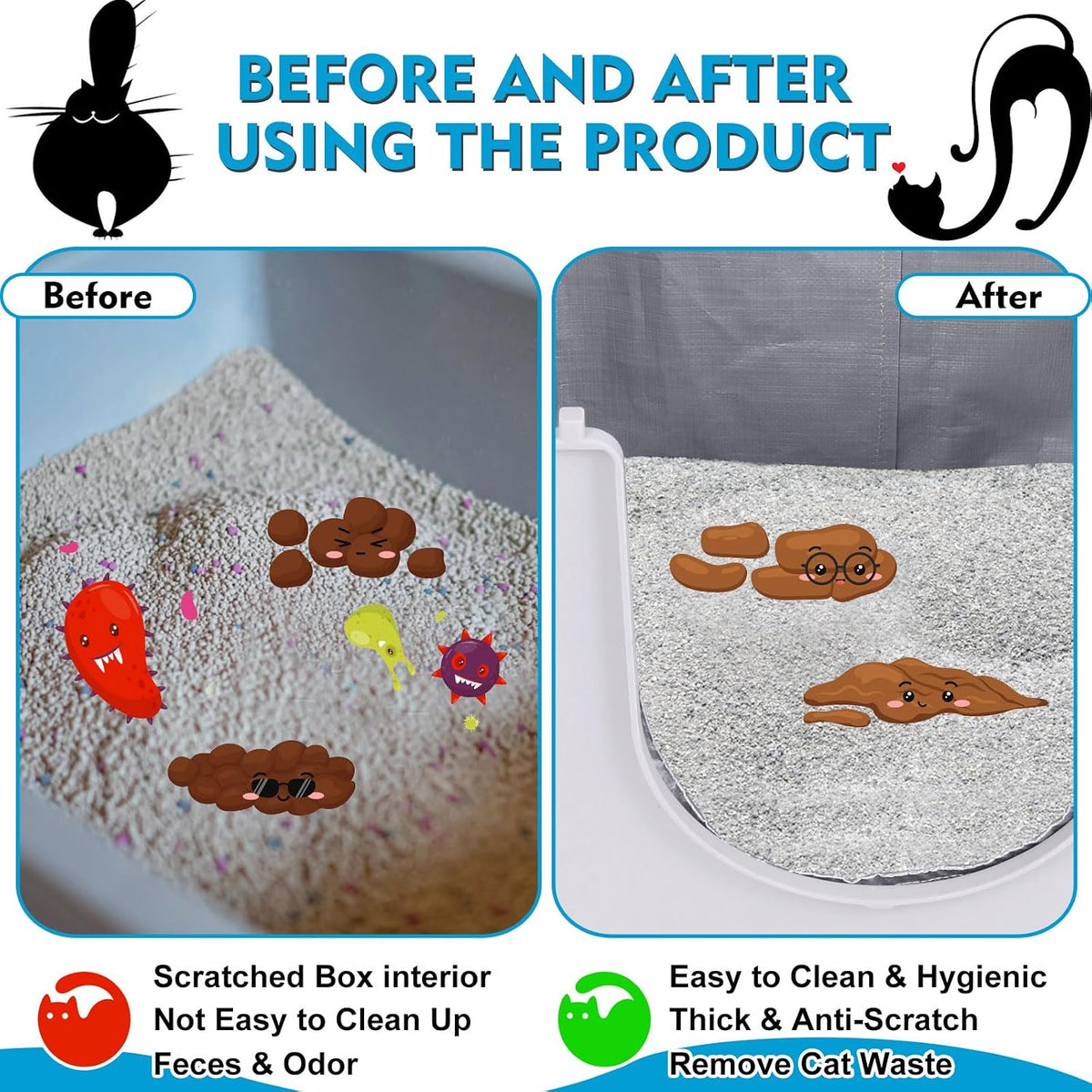 3 Pack Liner F Compatible with Modkat Flip Litter Box