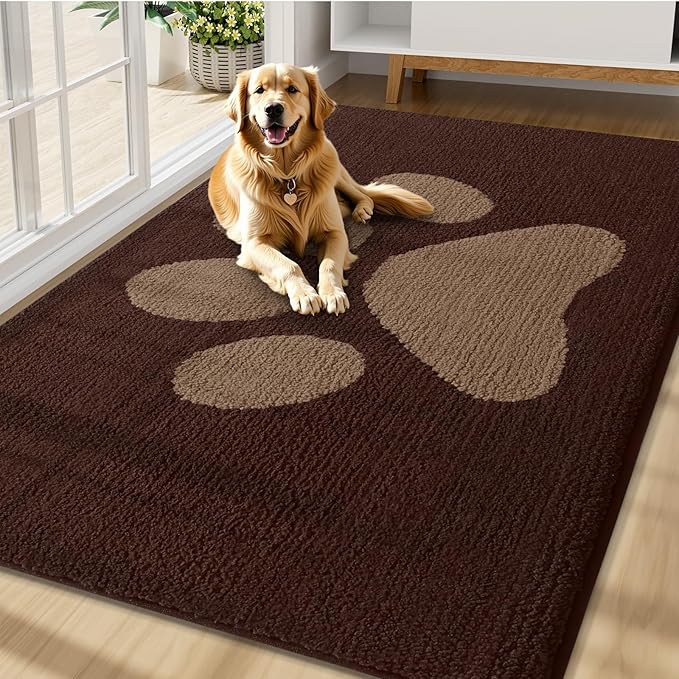 Buganda Dog Door Mat for Muddy Paws, Absorbent Dirt Trapper Non Slip Indoor by Buganda