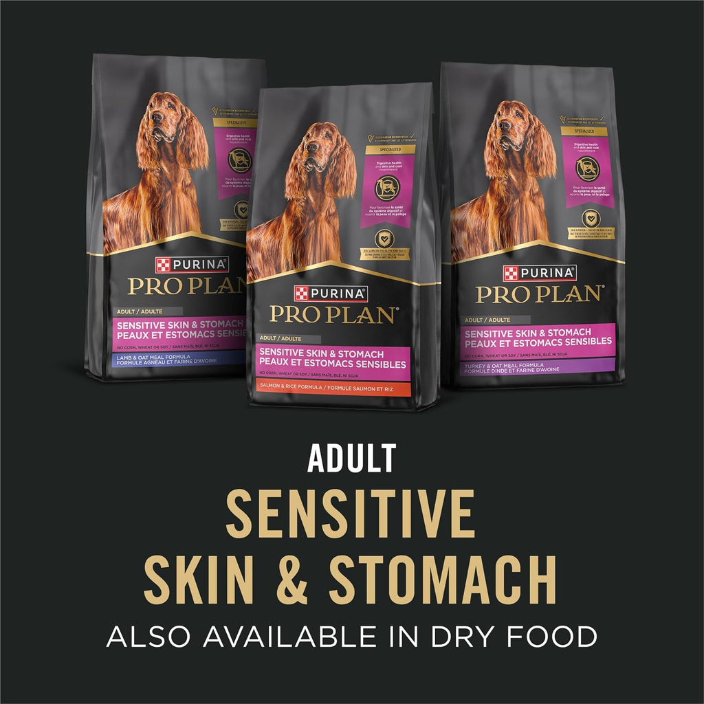 Purina Pro Plan Sensitive Skin & Stomach Wet Dog Food, Salmon, (12) 13 oz