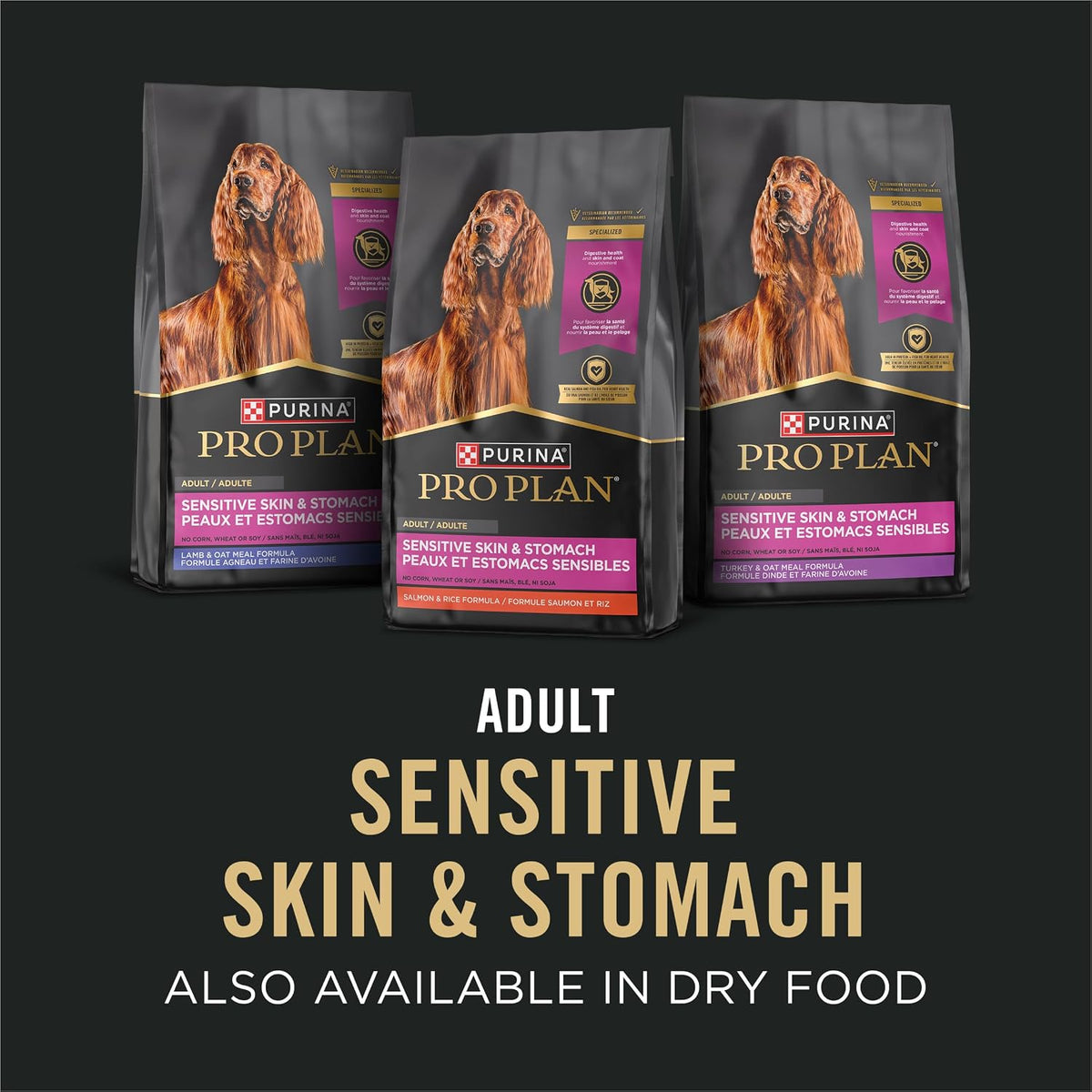 Purina Pro Plan Sensitive Skin & Stomach Wet Dog Food, Salmon, (12) 13 oz