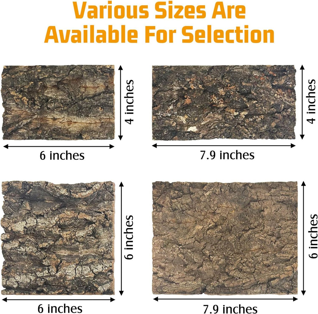 Reptile Cork Bark Bedding 6PCS Bearded Dragon Climbing Wall Mat