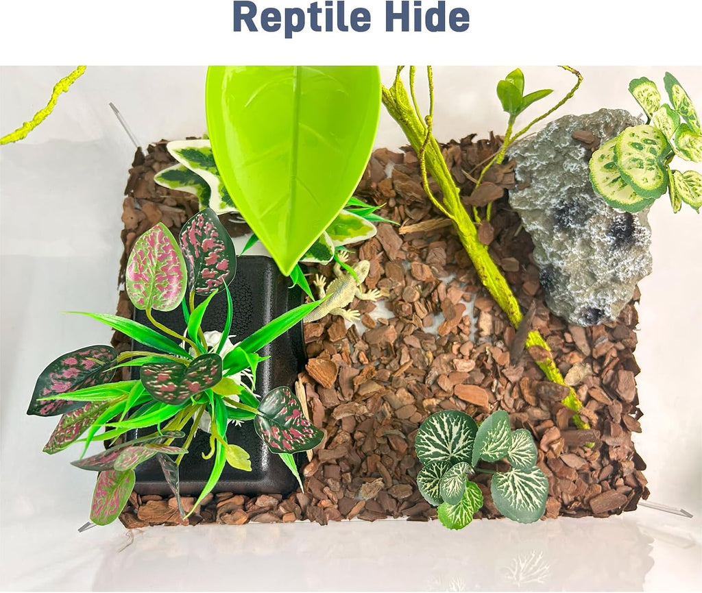 Reptile Hide Cave (2Pcs), Snake Hide for Ball Python & Gecko, Small 6.7"