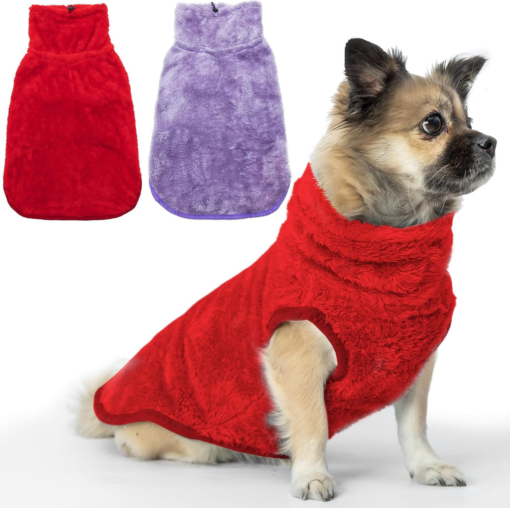 2 Pack Dog Jacket for Cold Weather, Winter Warm Pet Coat (M-XXL)