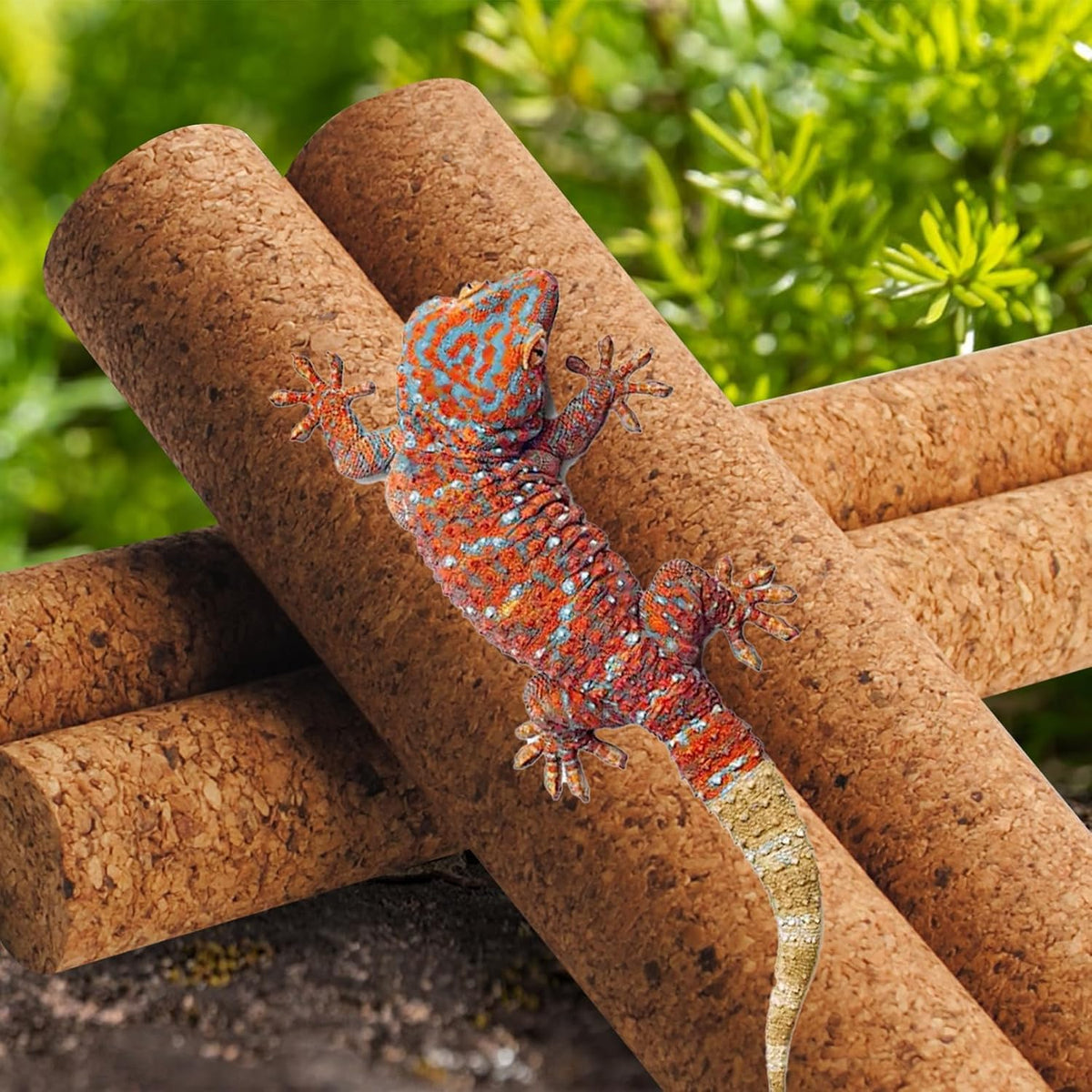 Natural Climbing Pet Cork Stick Natural Tree Frog Cork Wood Stick Branch Reptiles Climbing Branches Reptiles Use Cork Branches Climb Branches for Frogs, Snakes,Lizards, Bearded Dragons