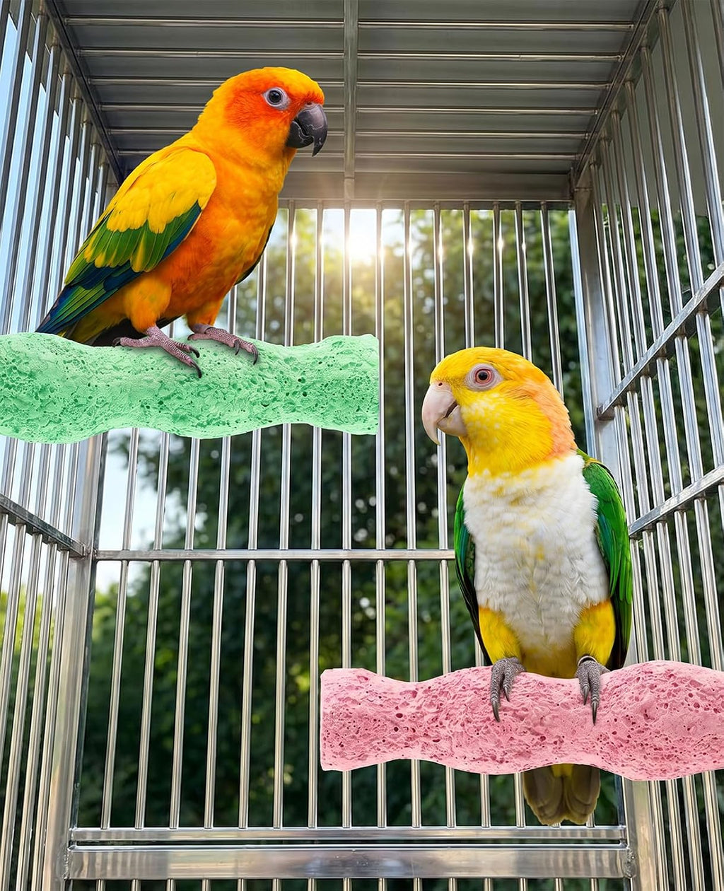 4 PCS Large Bird Beak Grinding Stone, Beak Nail Trimmer Grinder for Budgies Parakeets Cockatiels Conures