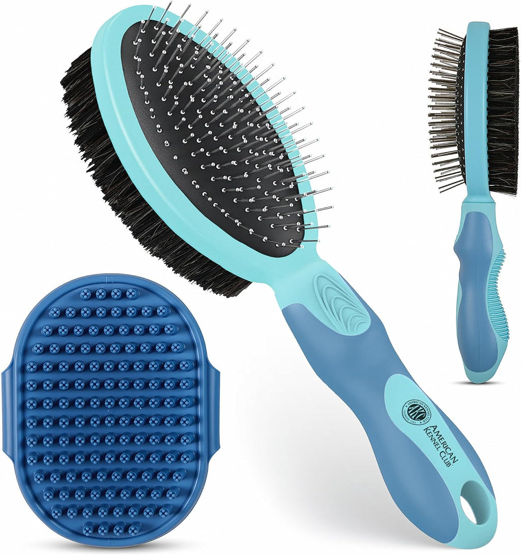 AKC Self-Cleaning Slicker Brush for Dogs & Cats, All Coat Types