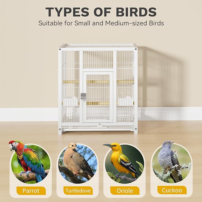 DWVO 41-inch Metal Bird Cage: Large Parrot Cages - Image 4