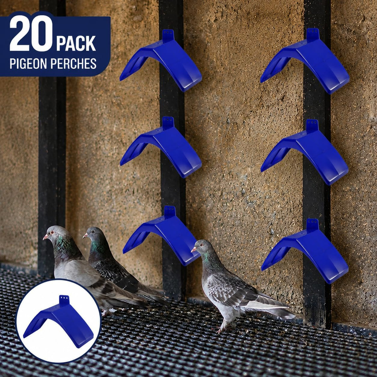 Coloch 20 Pcs Dove Rest Stand, Lightweight Pigeon Perches Plastic Birds Roost Holder, Pigeons Dwelling Frame Birdcage Accessories for Parrots and Other Birds