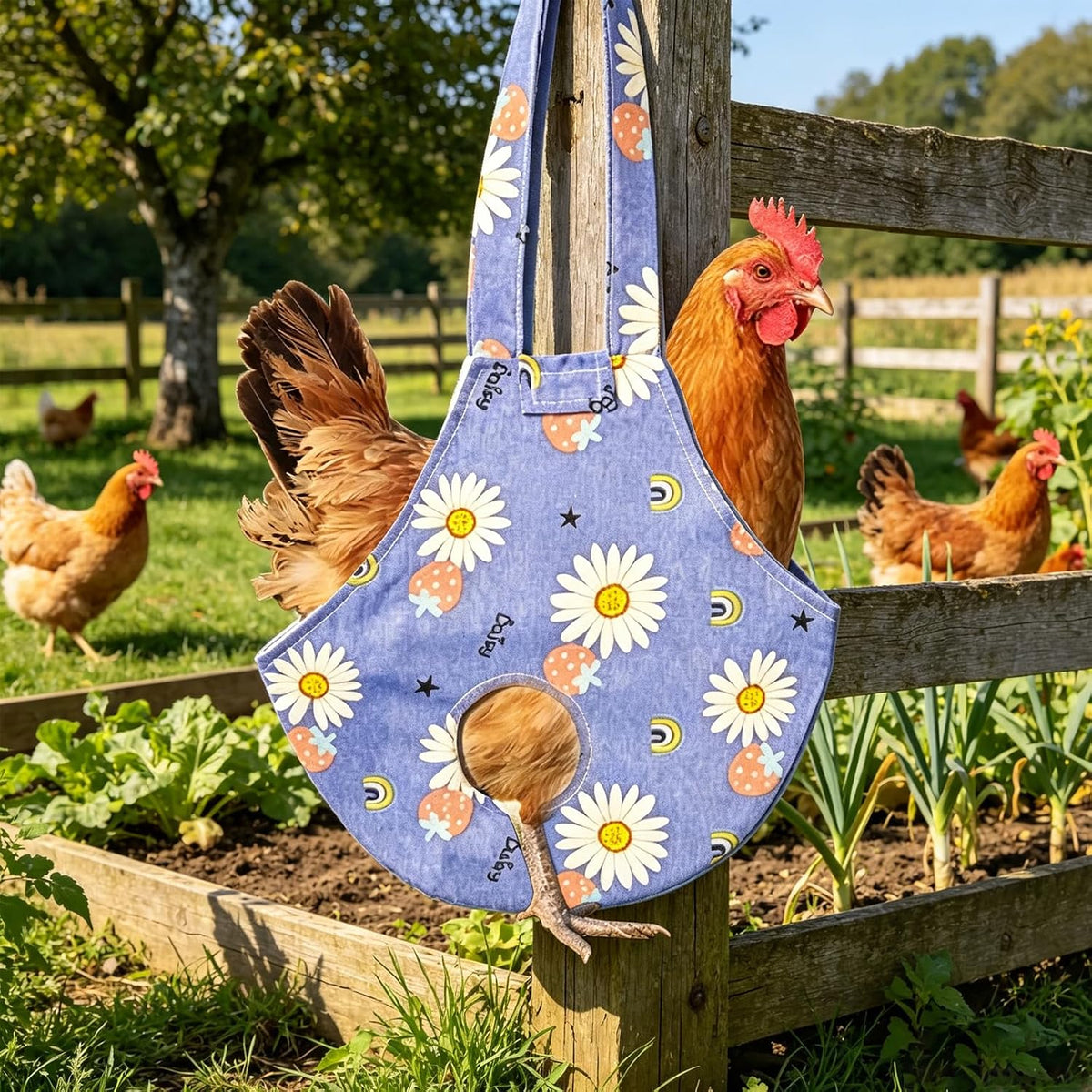 2 Pack Chicken Carrier Bag, Canvas Hen Sling, Poultry Carrier for Travel and Vet Visits