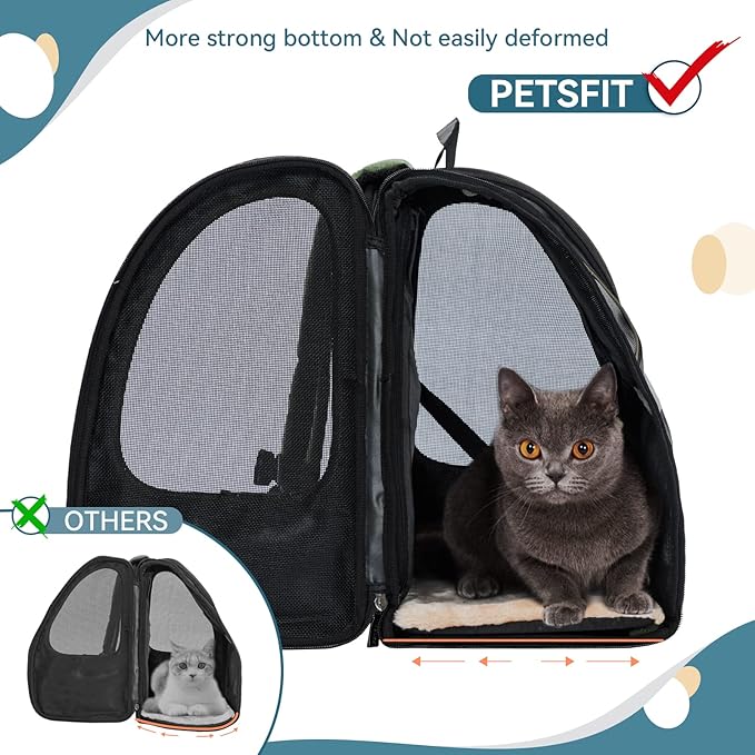 Petsfit Cat Backpack Carrier, Dog Carrier Backpacks Expandable - Image 3