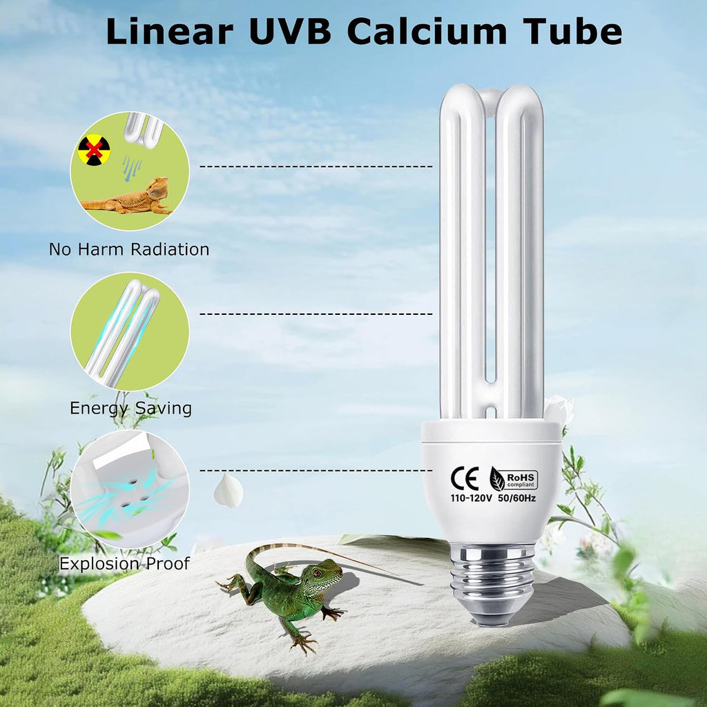 UVB 5.0 26W Tropical Reptile Bulb, Compact Fluorescent UVB Lamp