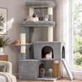 Heybly 55.7" Cat Tree with Stable Dual Cat Condos & Large Perch HCT052W