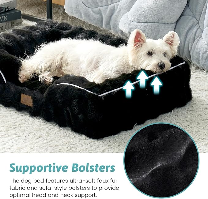 Orthopedic Dog Bed for Medium Small Size Dog, Soft and Warm Faux Fur Sofa for - Image 4