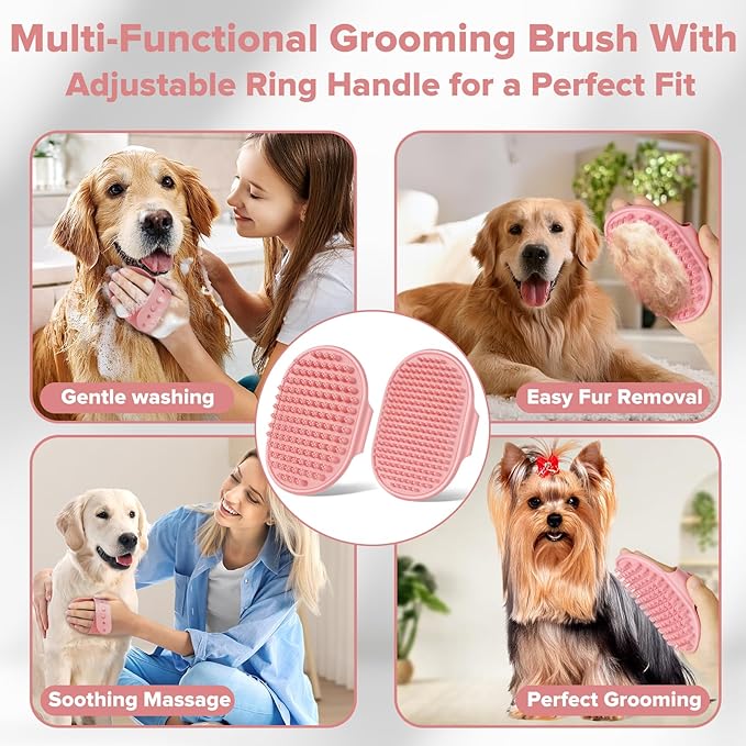 6PCS Pet Grooming Kit for Dogs, Cats and Horses | Dog Washing Gloves | Dog Bath - Image 5