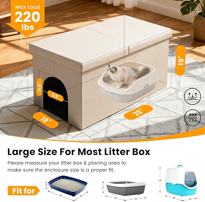 3-in-1 Cat Litter Box Enclosure - Image 6