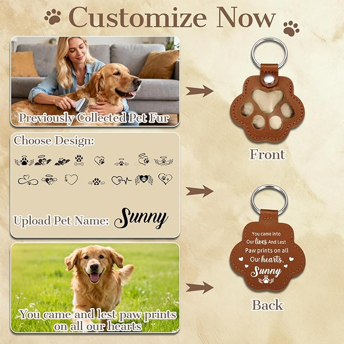 Eunigem Personalized Pet Hair Keychain - Image 2