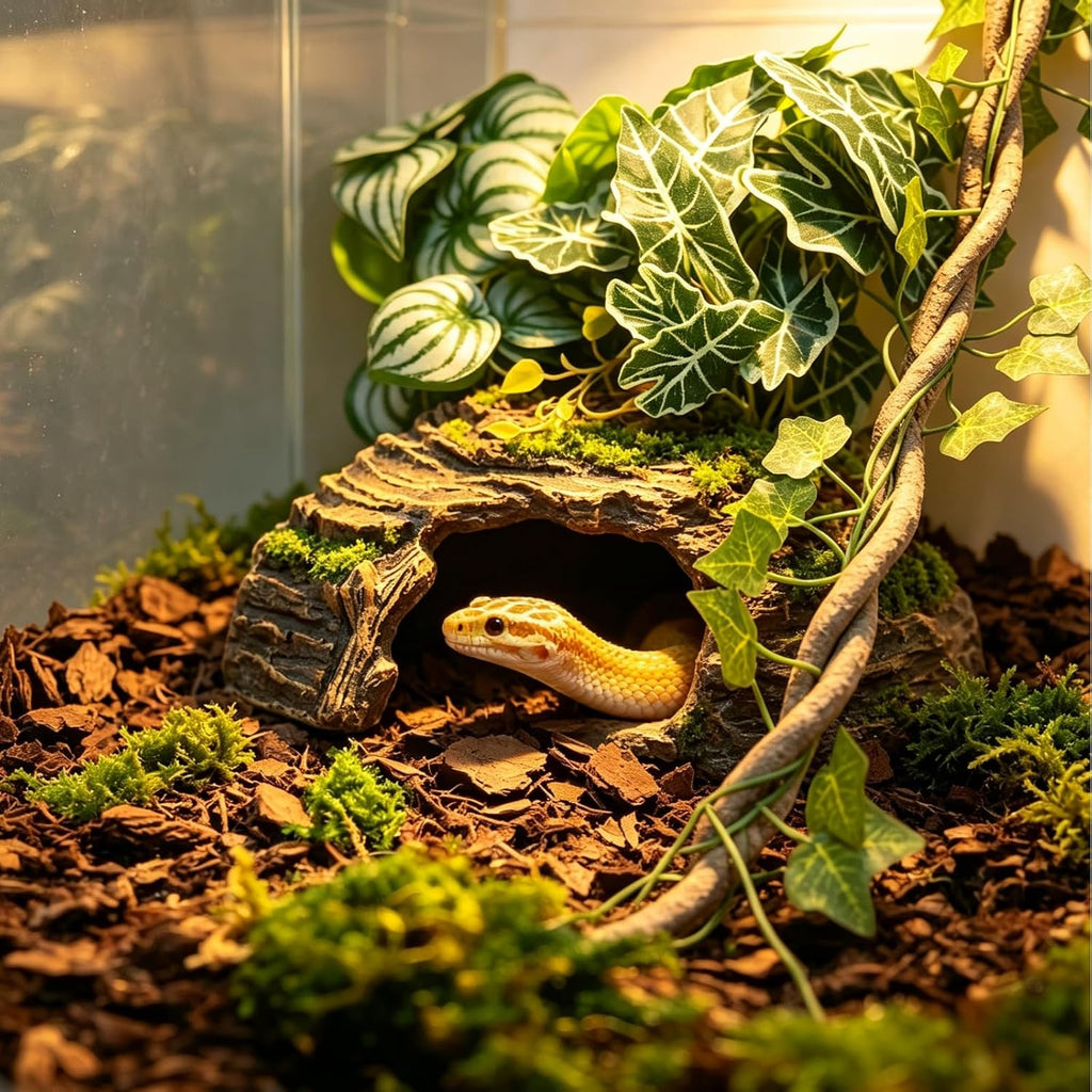 Bearded Dragon Tank Decor, Leopard Gecko & Snake Enclosure Accessories Set