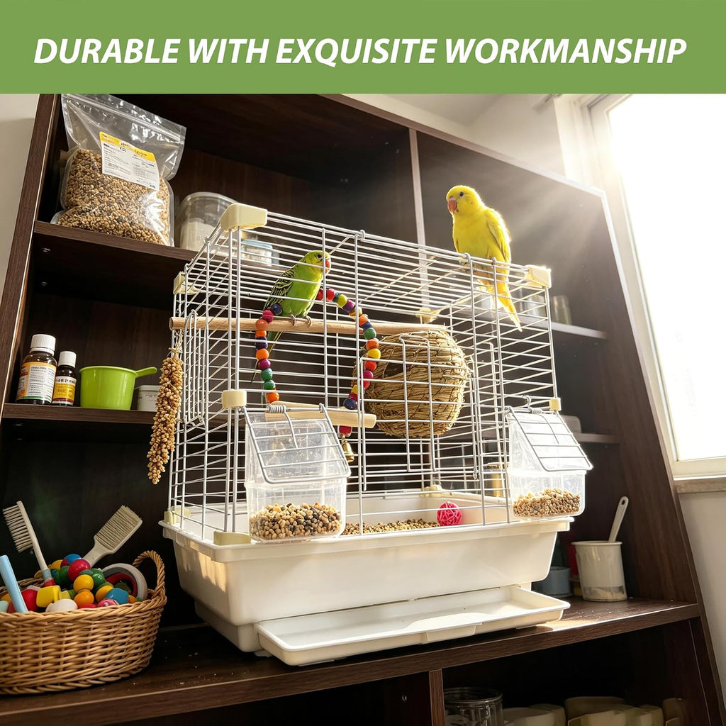 Birds Starter Kit,Birdcages and Bird Cage Accessories,Bird Travel Cage for Small Birds Parrots