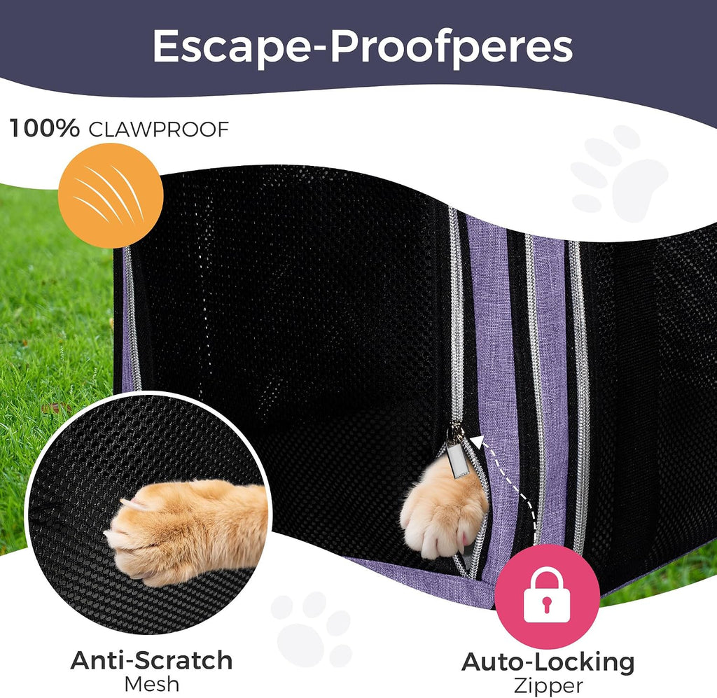Soft Pet Carrier for Cats & Small Dogs, Airline Approved, 18 lbs, Purple