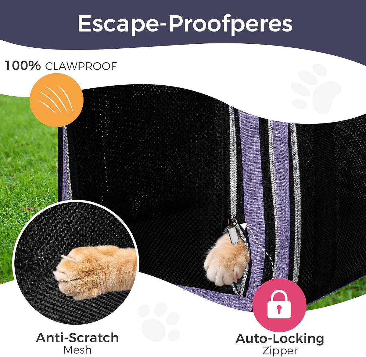 Soft Pet Carrier for Cats & Small Dogs, Airline Approved, 18 lbs, Purple