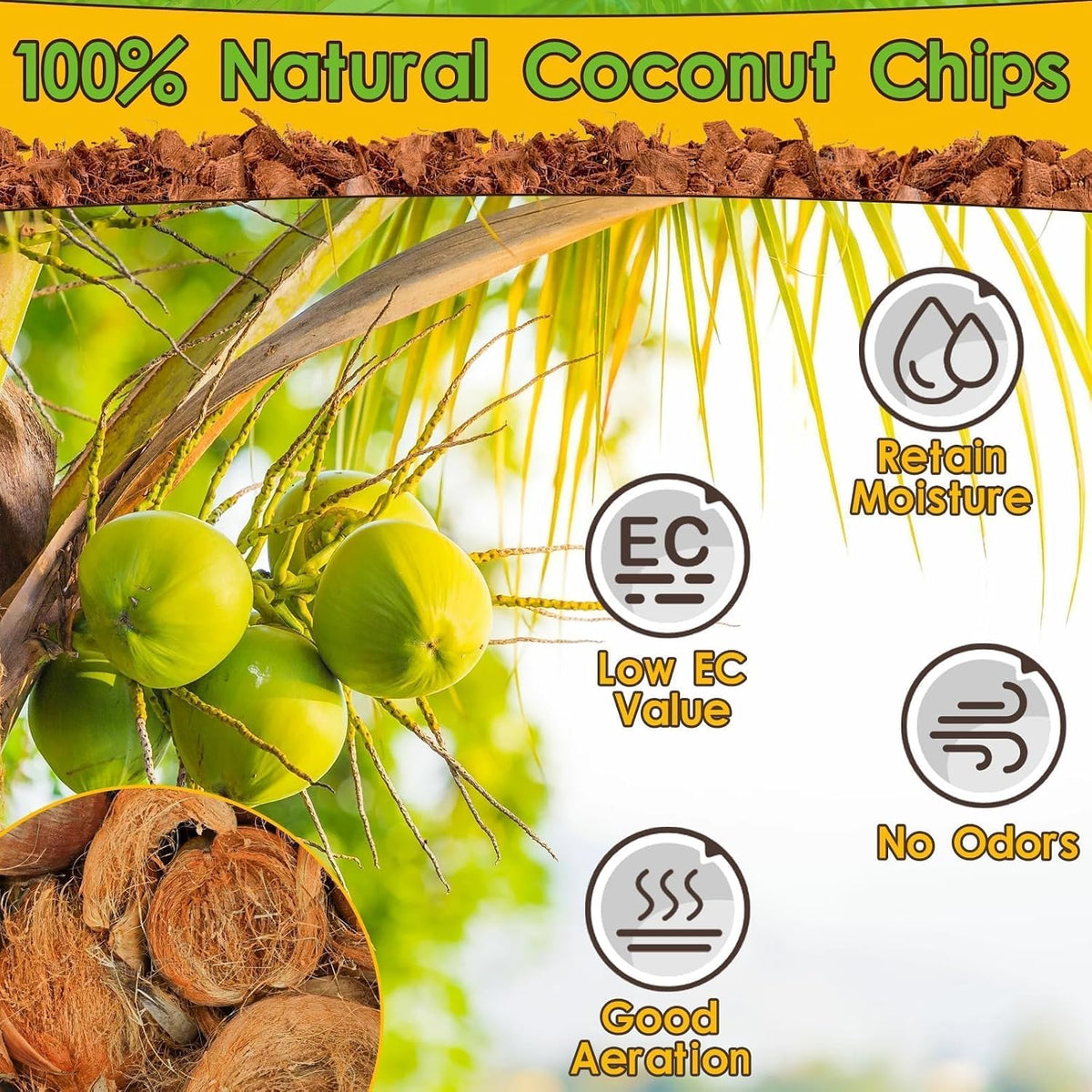 Halatool 2-Pack Coconut Husk for Reptiles, 2.2 LB Coconut Fiber Substrate