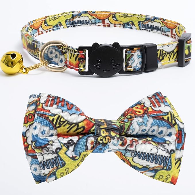 Faygarsle 2 Pack Cotton Designer Breakaway Cats Collar - Image 7