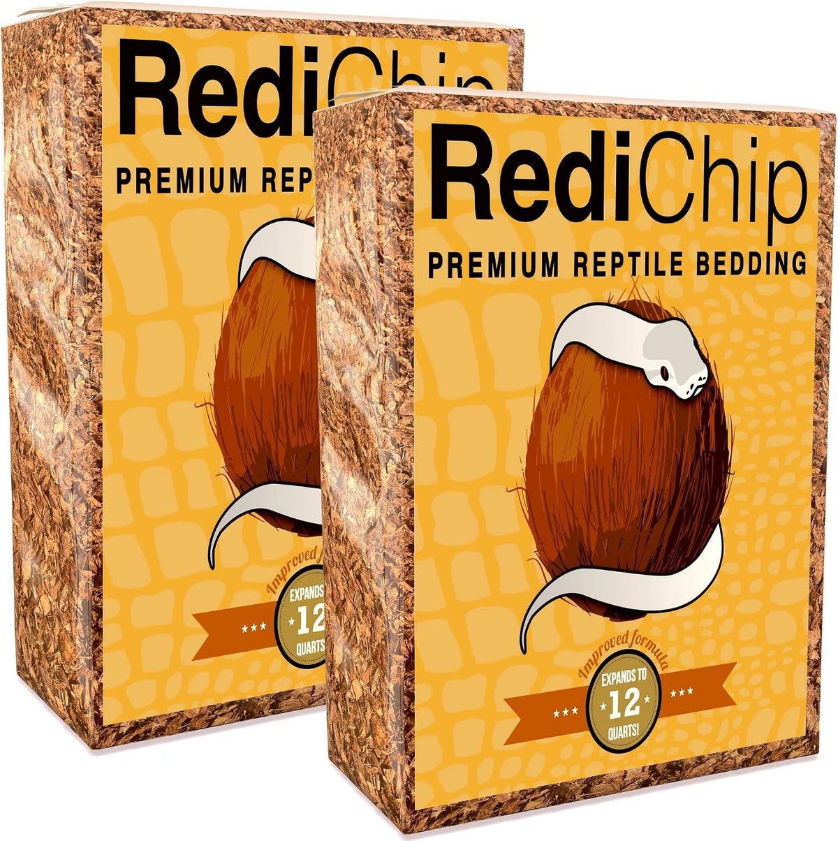 RediChip Reptile Bedding Loose Medium Coconut Chip Substrate 6 Quart Coco Husk Mulch for Snake and Gecko Habitat, Ball Python Terrarium, Lizard and Turtle Tanks, Tortoise Enclosure