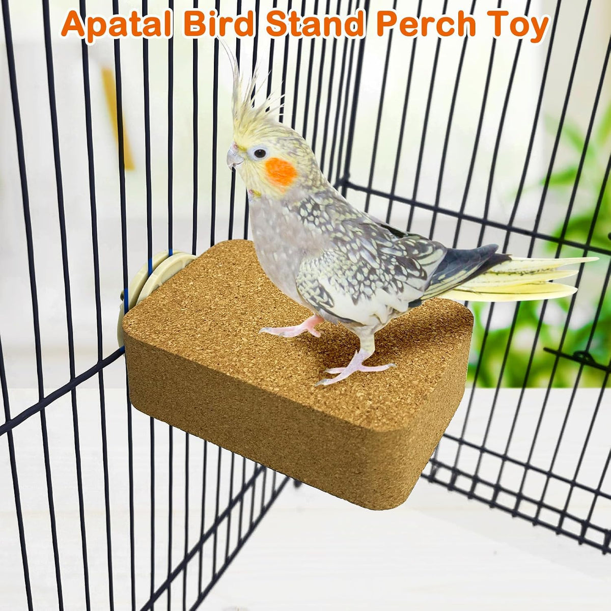 3 Pack Bird Perch Platform Cork Parrot Perch Stand
