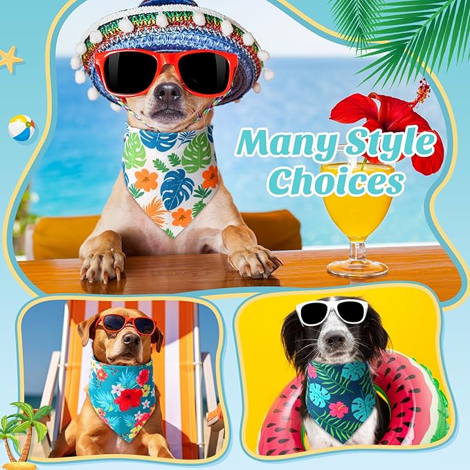 Weewooday 50 Pcs Hawaiian Dog Bandanas Bulk - Image 6