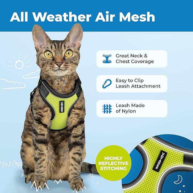 Voyager Escape-Proof Step-in Lock Cat Harness & 5ft Neoprene-Handle Leash Set - Image 3
