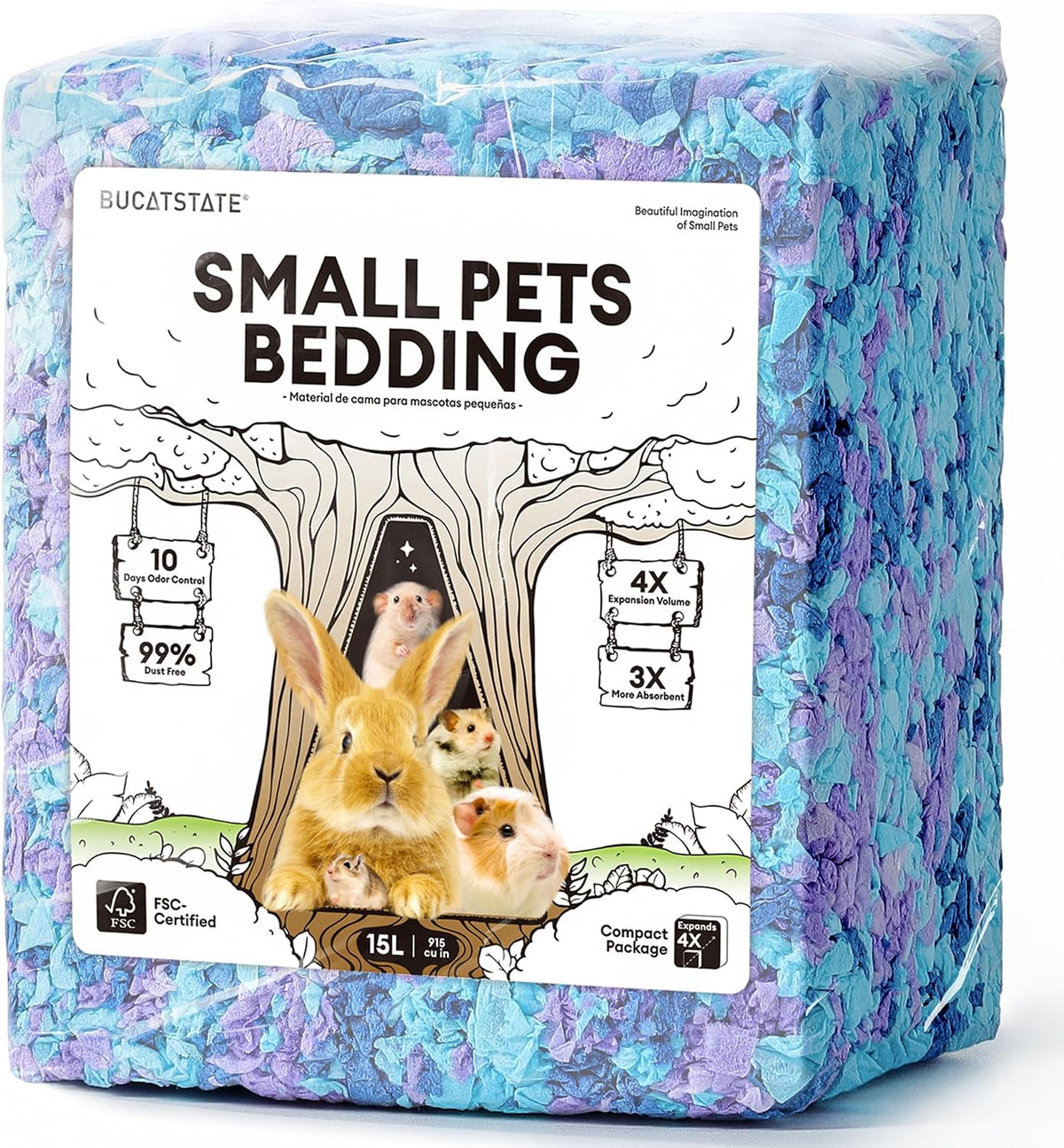 BUCATSTATE Paper Small Pet Bedding 99% Dust-Free, Halloween Decor 70L