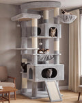 Cat Tree, 78.7'' Cat Tower, 2 Big Condos for Multi Cats GCT061W