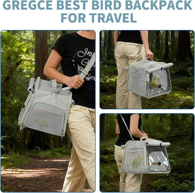 Small Bird Carrier Bag, Portable Travel Parrot Parakeet Carrier Cage - Image 7