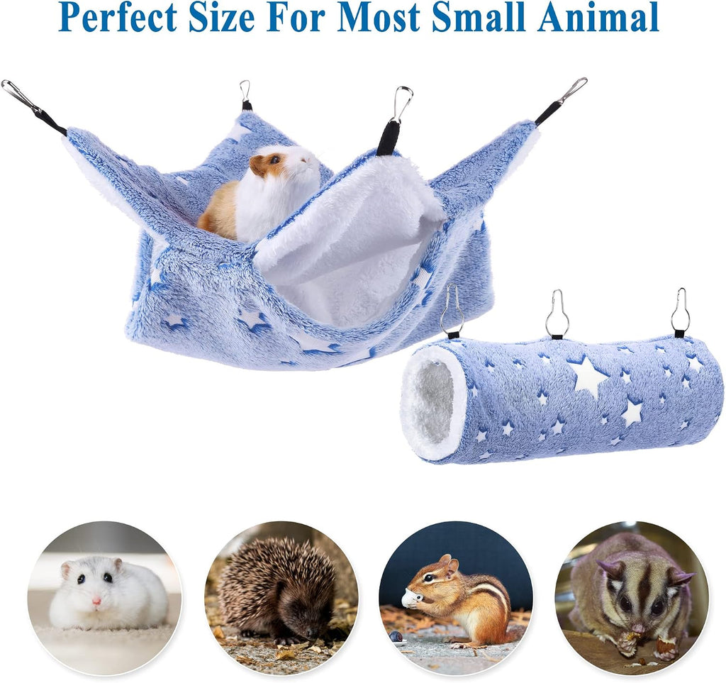 Noctilucent Luminous Guinea Pig Rat Hammock Bunkbed Hanging Tunnel Hideout