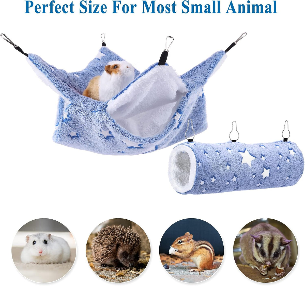 Noctilucent Luminous Guinea Pig Rat Hammock Bunkbed Hanging Tunnel Hideout