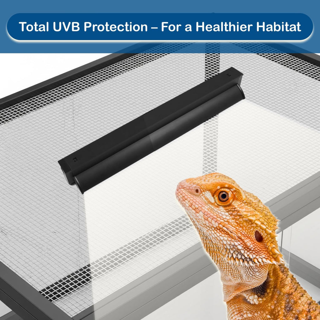 T5 UVB Reptile Light Fixture Kit – 8W High-Output 10.0 UVB Bulb for Bearded Dragons, Turtles & Lizards – Liner UVA/UVB Lighting for Basking & Vitamin D3 Synthesis