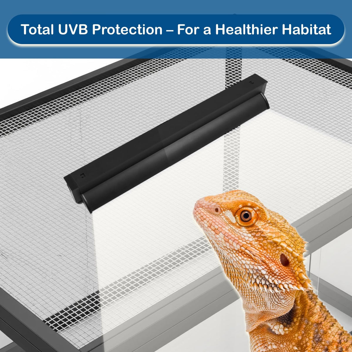T5 UVB Reptile Light Fixture Kit – 8W High-Output 10.0 UVB Bulb for Bearded Dragons, Turtles & Lizards – Liner UVA/UVB Lighting for Basking & Vitamin D3 Synthesis