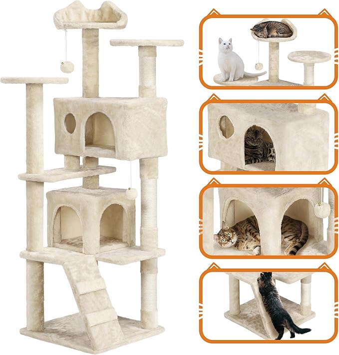 Yaheetech 62in Cat Tree Cat Tower - Image 8