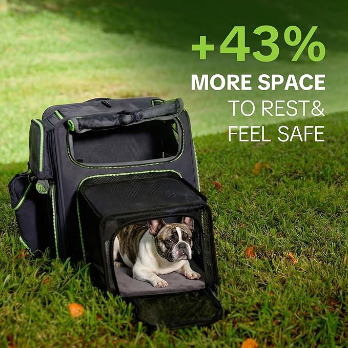 Cat Carrier Backpack for Travel & Car, 3-in-1 Expandable Cat & Small Dog - Image 4