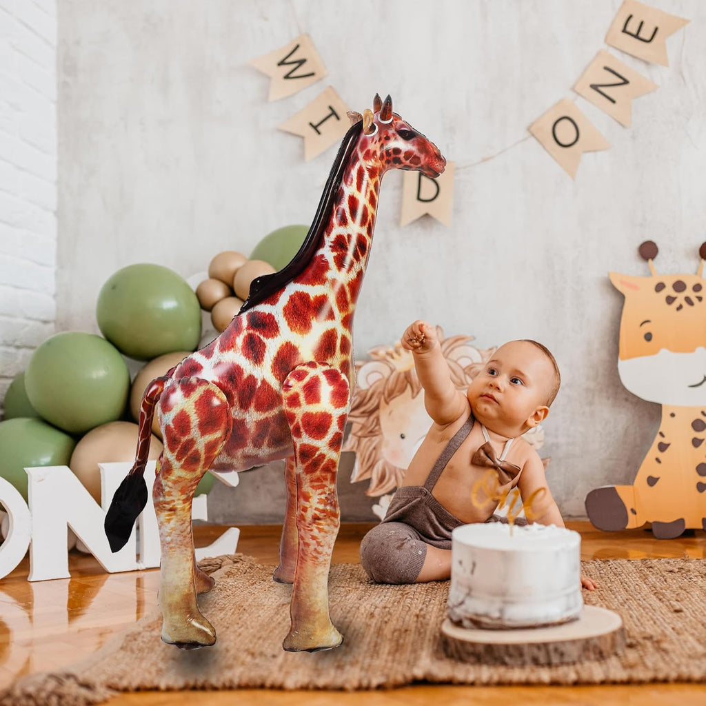 Inflatable Giraffe Lifelike Zoo Animal Balloons for Jungle Birthday Party